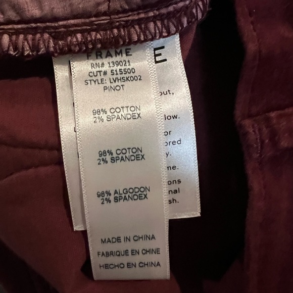 Frame Denim | velvet pants pinot - Picture 6 of 6